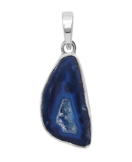 Brocken Stone Agate (Blue) Pendant-SP  Artificial