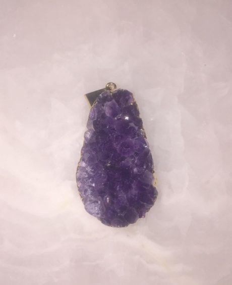 Purple Amethyst Cluster Pendant
