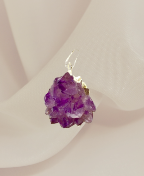 Purple Amethyst Cluster Pendant