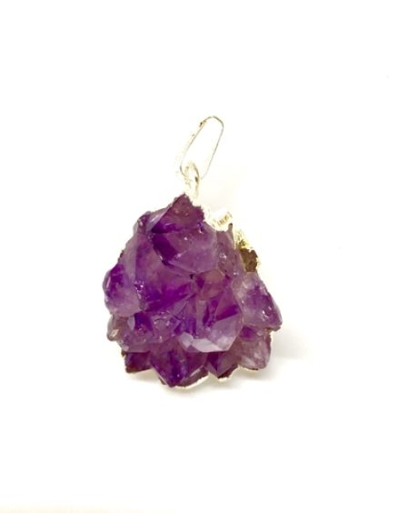 Purple Amethyst Cluster Pendant