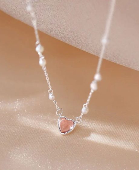 Pearl Heart Pendant Necklace